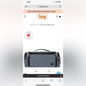 Lug Trolley Cosmetic Case-Heather Grey